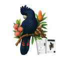Black Cockatoo Red Tail Wooden Puzzle