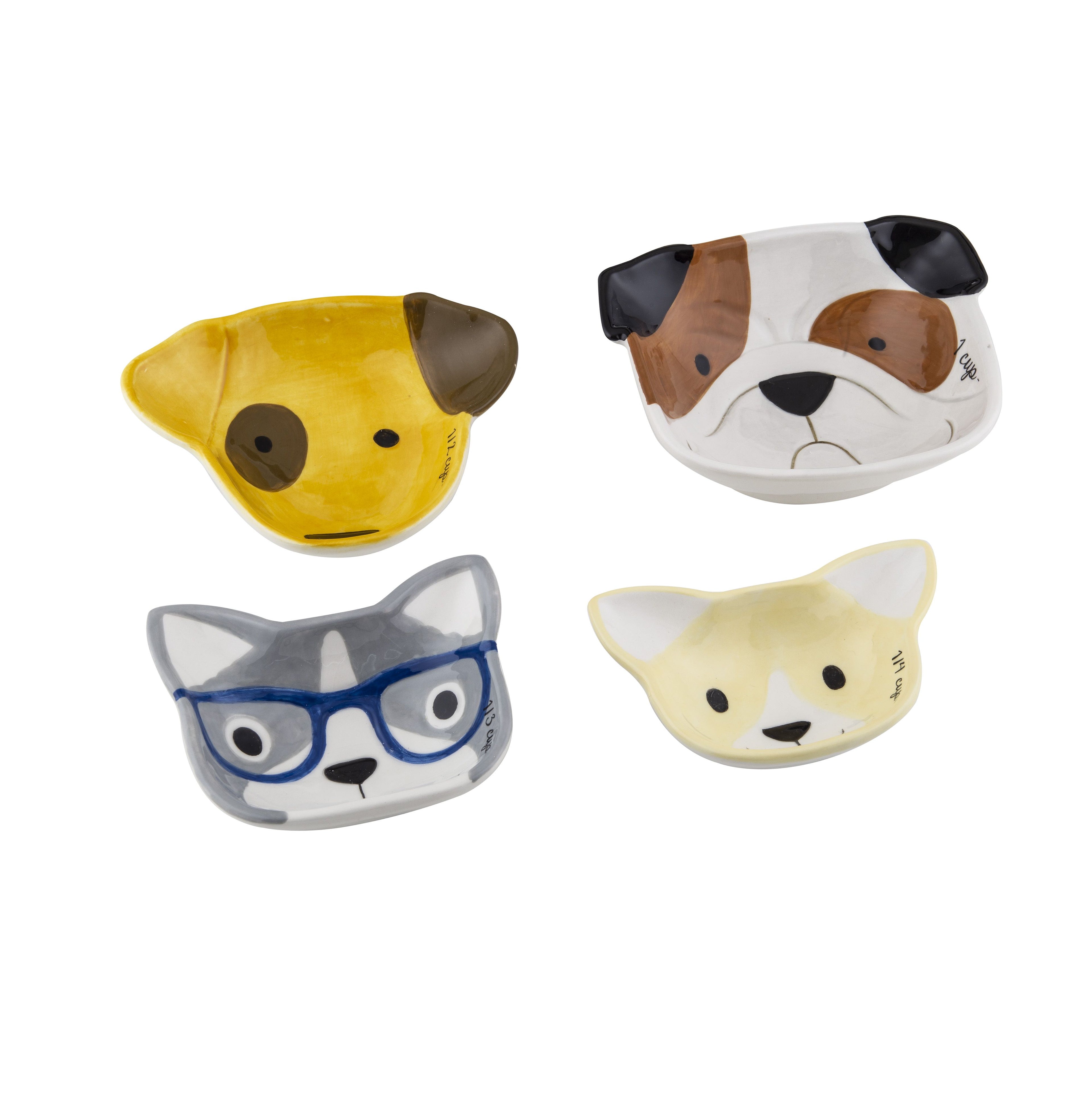 DAVIS & WADDELL DOG SQUAD MEASURING CUPS 4PCS SET MULTI-COLOURED 11X11X5.5CM