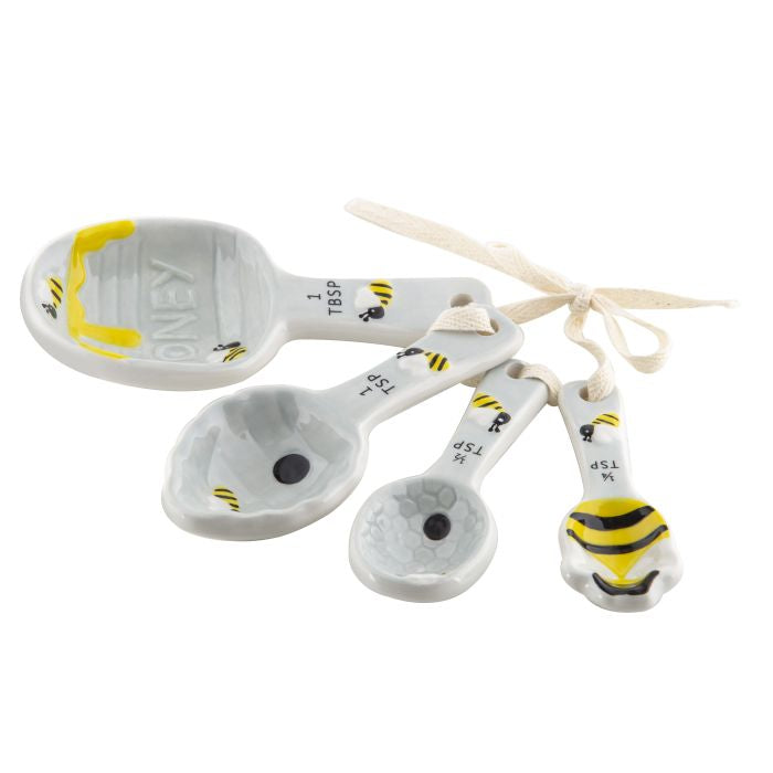 DAVIS & WADDELL BEETANICAL MEASURING SPOONS 13X6.5X2.5CM YELLOW & BLACK