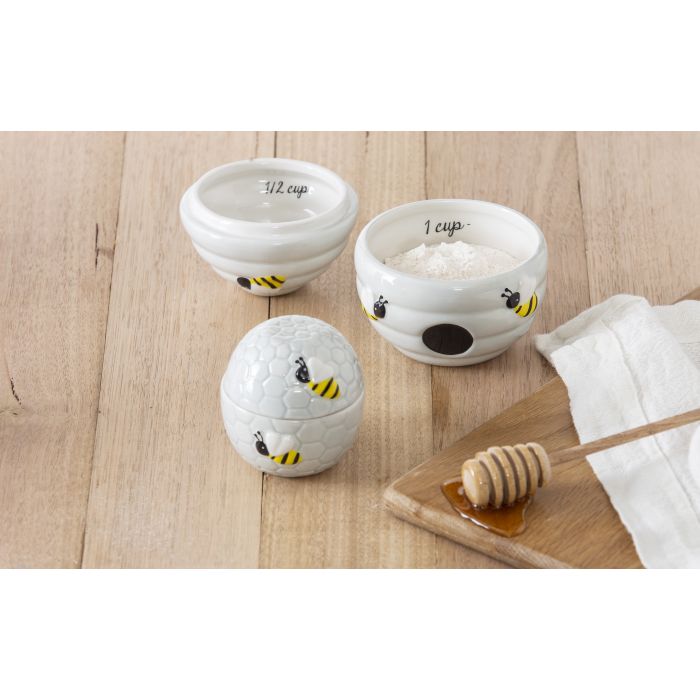 DAVIS & WADDELL BEETANICAL MEASURING CUPS 11X11X17CM YELLOW & BLACK