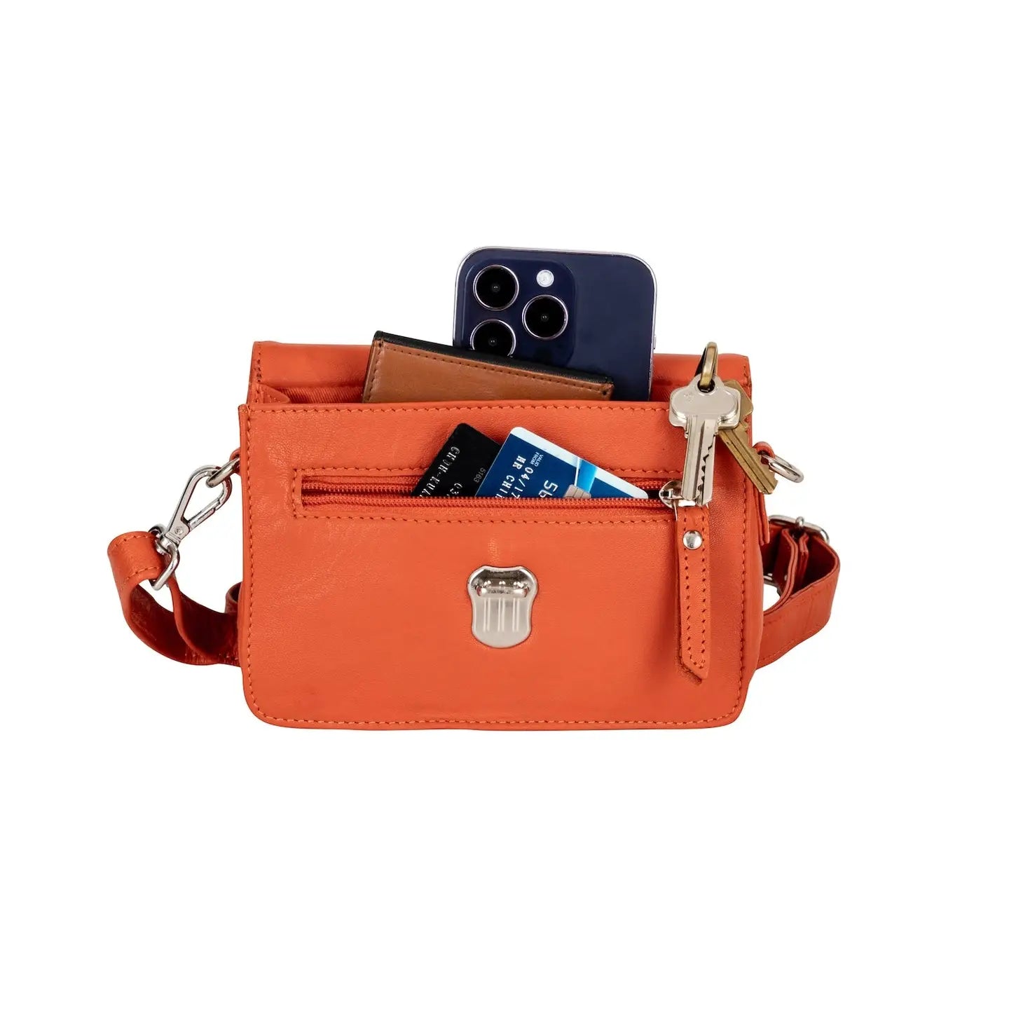 Leather Mobile Bag GW6814 Orange
