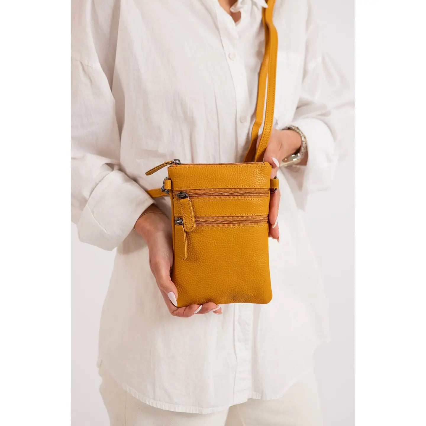 Leather Sling Bag Kempsey - Yellow GW196625YLW