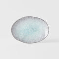 Plate Oval 24x17cm Aqua Splash Glaze