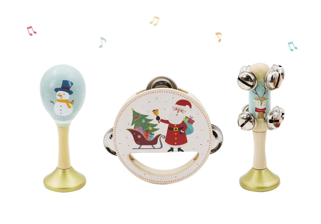 Wooden Christmas Musical Set