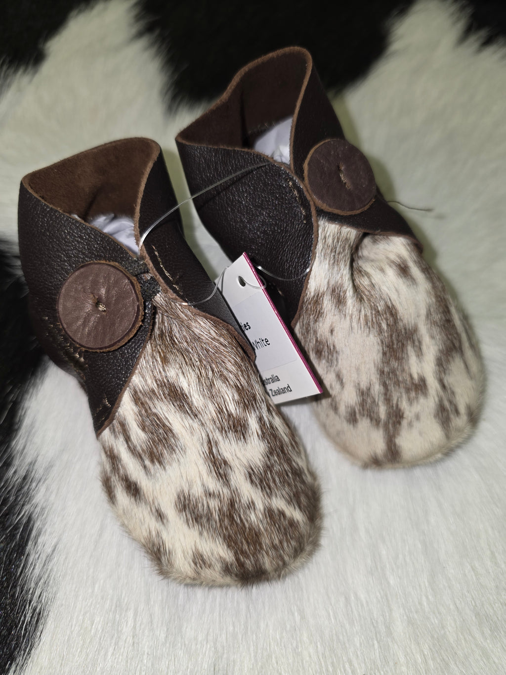 Hairon Baby Booties Cowhide Footwear