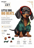 Hip Hop Dachshund Wooden Puzzle