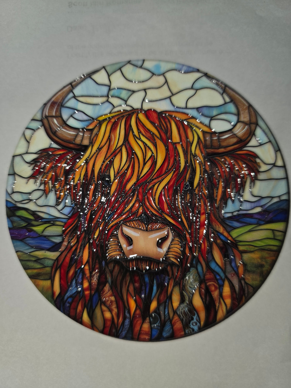 Highland Cow Mosaic Coasters – Set of 4