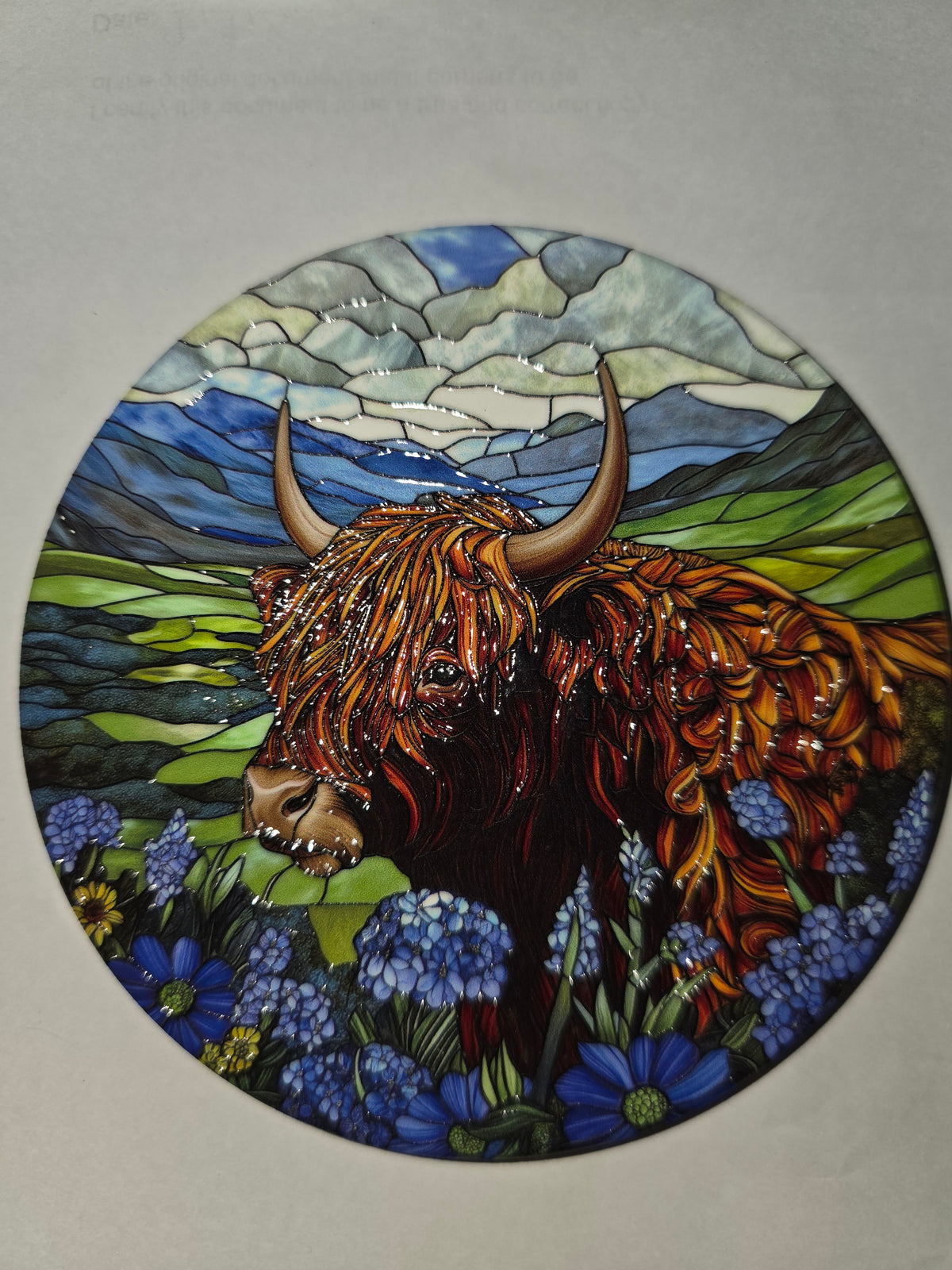 Highland Cow Mosaic Coasters – Set of 4