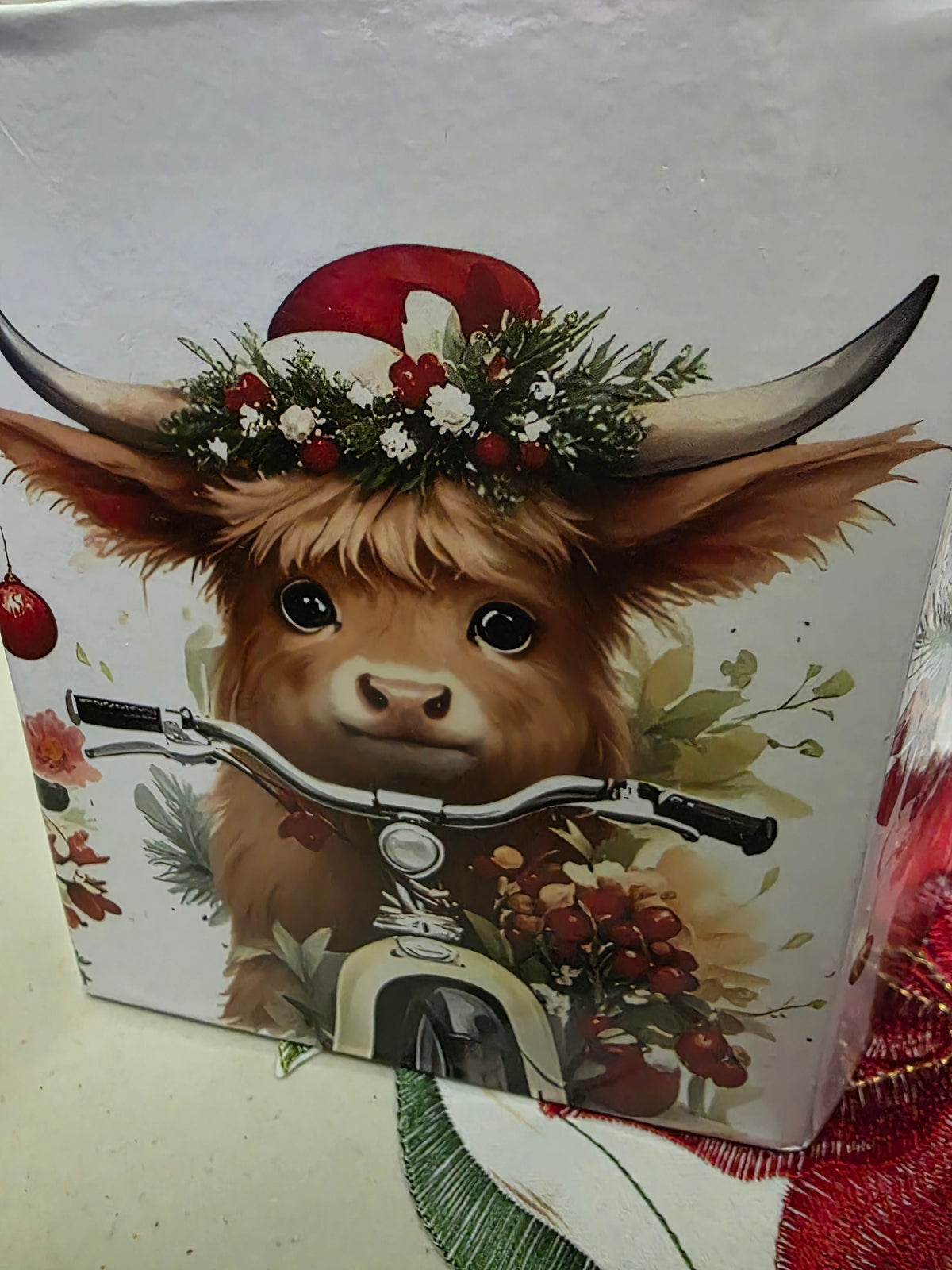 Bauble Box 7.5cmx14 Cow (Highland Cows)