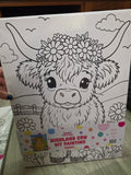 Highland Cow DIY Painting Kit Calf
