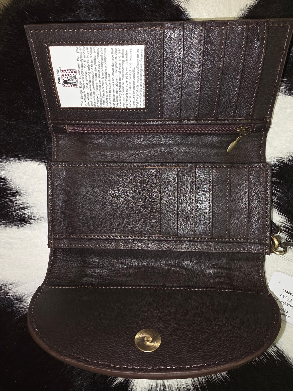 Tooling Leather Cowhide Trifold Wristlet Wallet – AW39 – Mateo