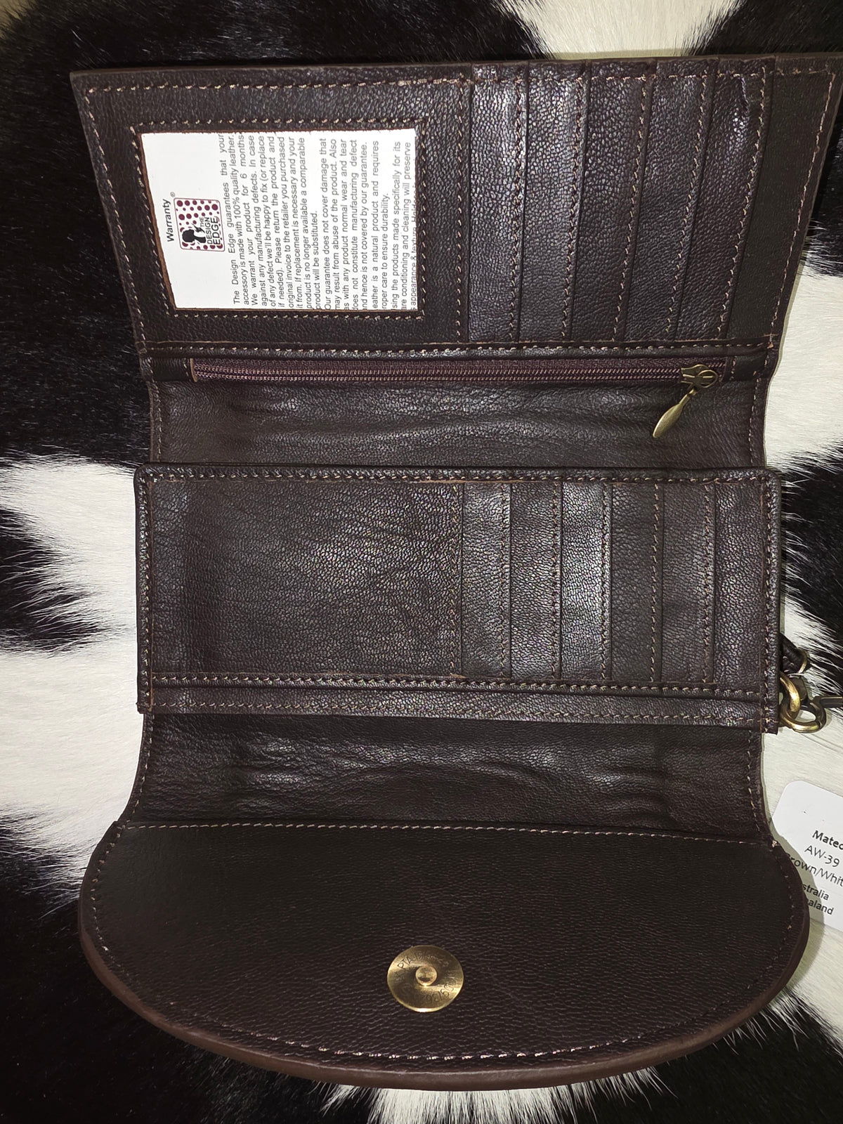 Tooling Leather Cowhide Trifold Wristlet Wallet – AW39 – Mateo
