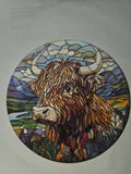 Highland Cow Mosaic Coasters – Set of 4