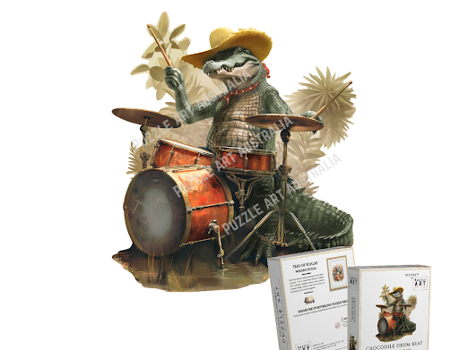 Crocodile Drum Beat Wooden Puzzle