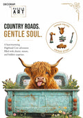 Highland Cow Country Ride Wooden Puzzle